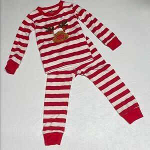 Cora Bee Red and White Striped Reindeer Pajamas